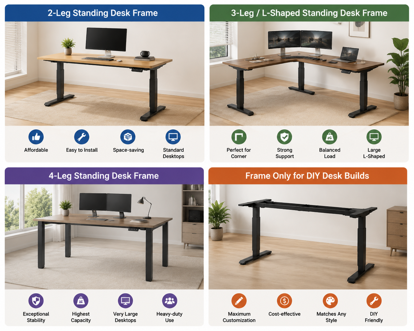 Diffreent types of standing desk frame Diffreent types of standing desk frame
